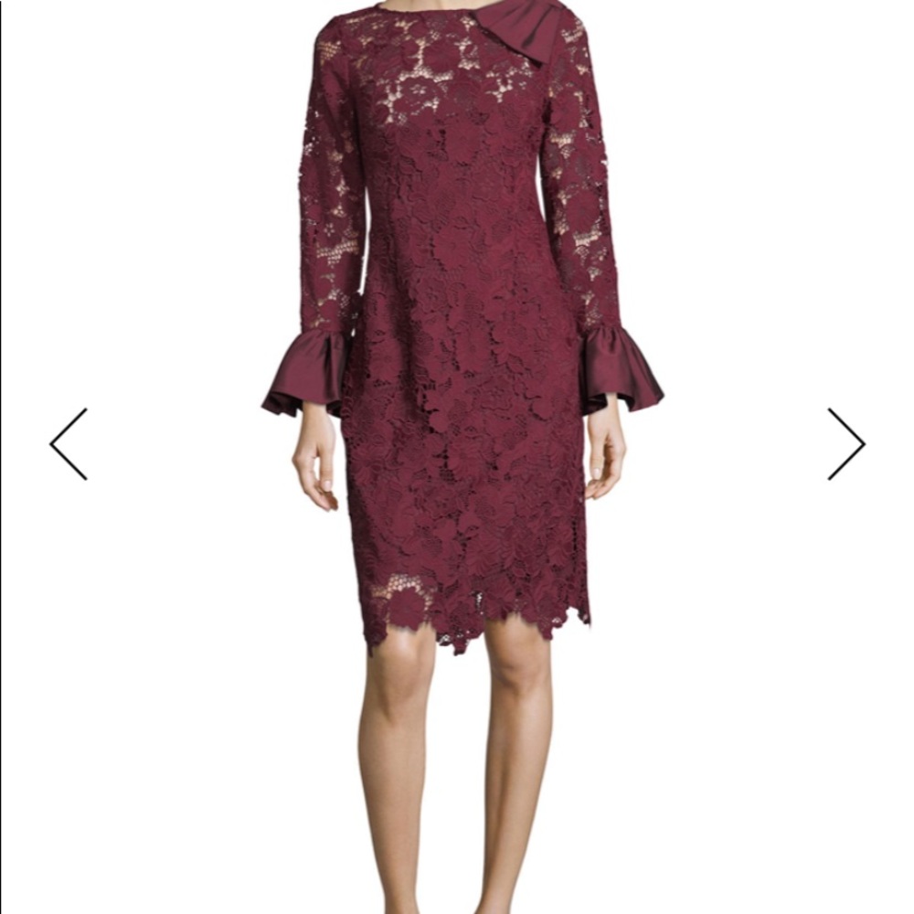 Rickie Freeman for Teri Jon Bow-Shoulder Dress